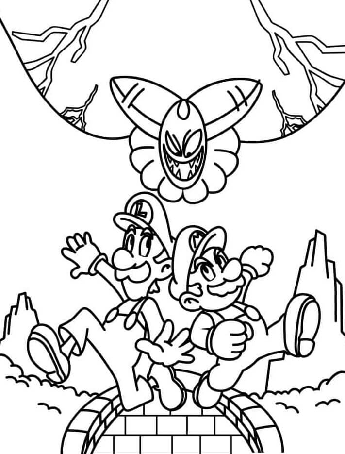 Desenho de Super Mario Bros para imprimir