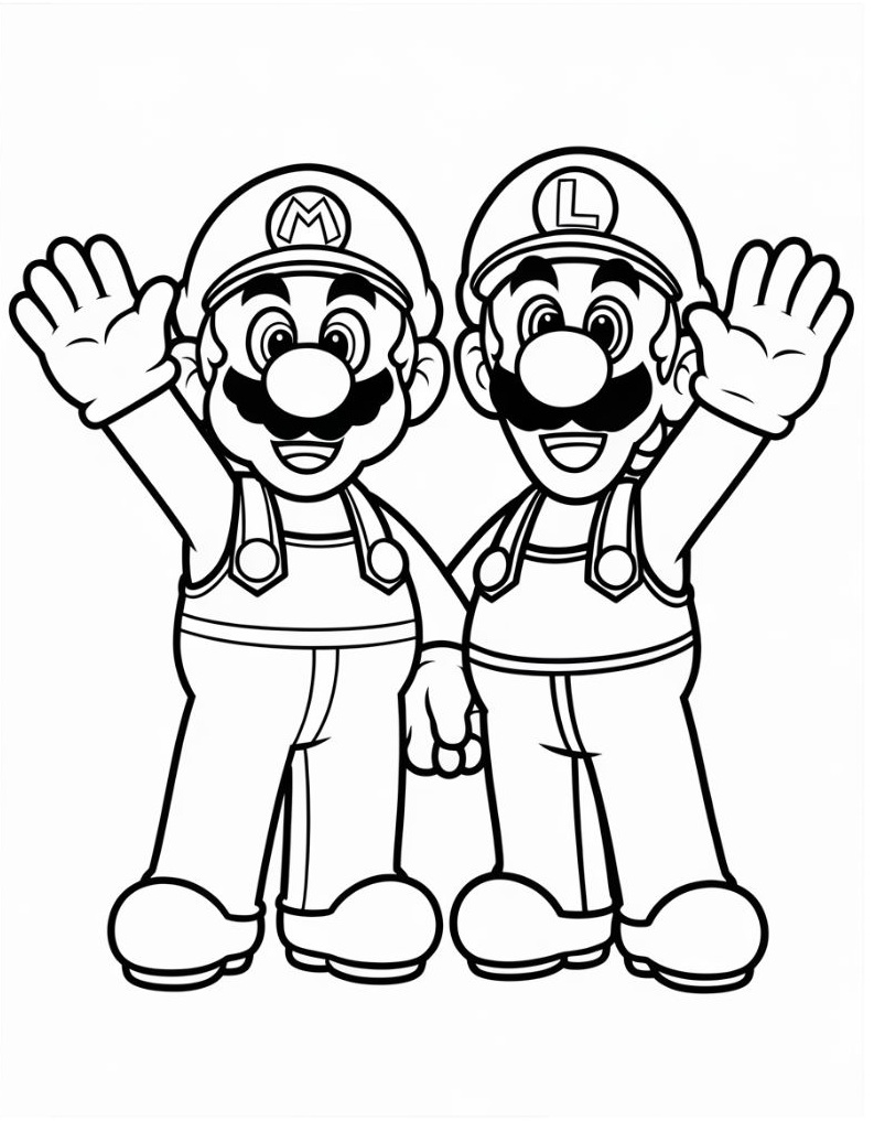 Desenho de Super Mario Bros para imprimir