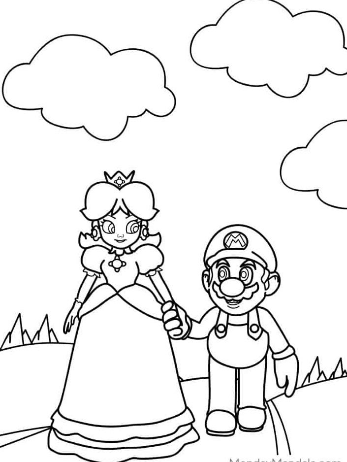 Desenho de Super Mario Bros para imprimir