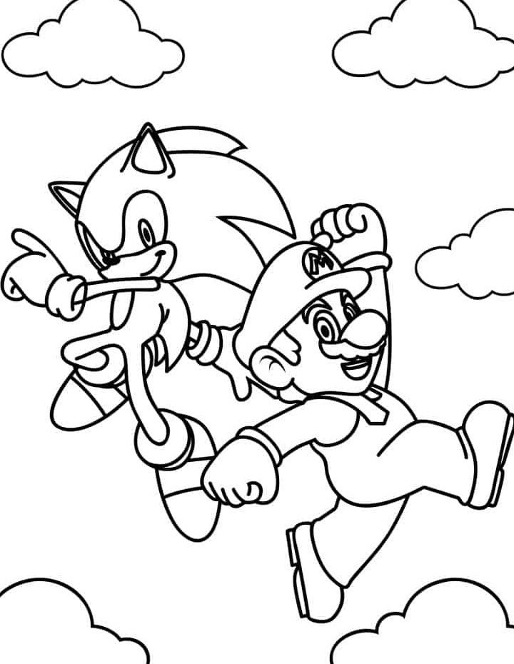 Desenho de Super Mario Bros para imprimir