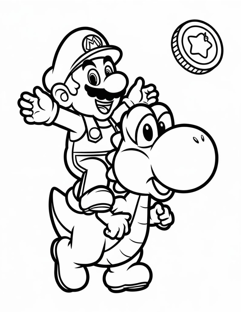 Desenho de Super Mario Bros para imprimir