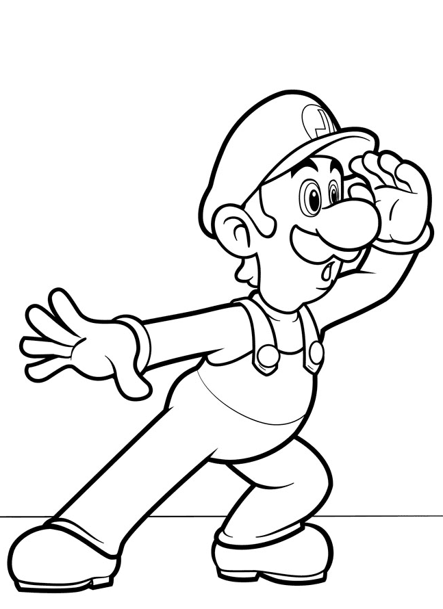 Desenho de Super Mario Bros para imprimir