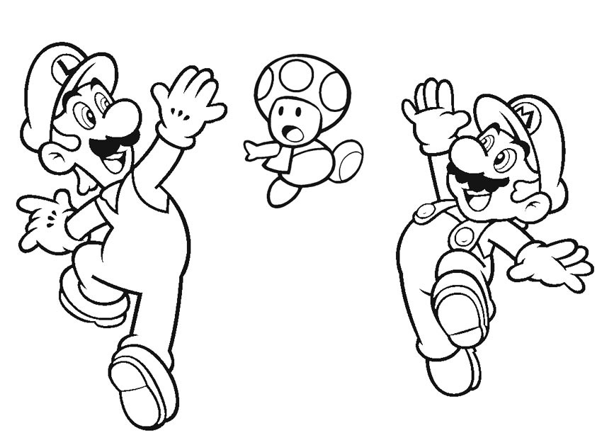 Desenho de Super Mario Bros para imprimir