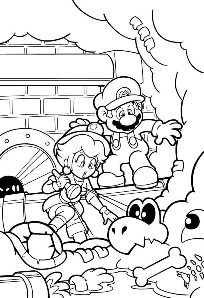 Desenho de Super Mario Bros para imprimir