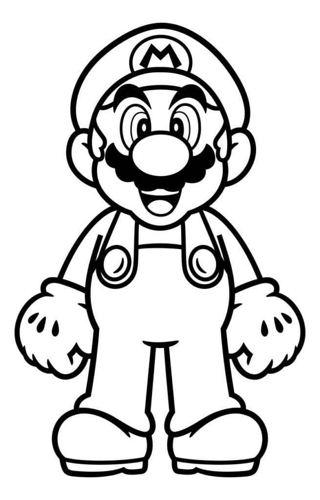 Desenho de Super Mario Bros para imprimir