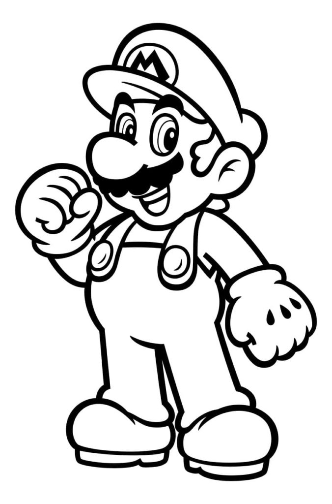 Desenho de Super Mario Bros para imprimir
