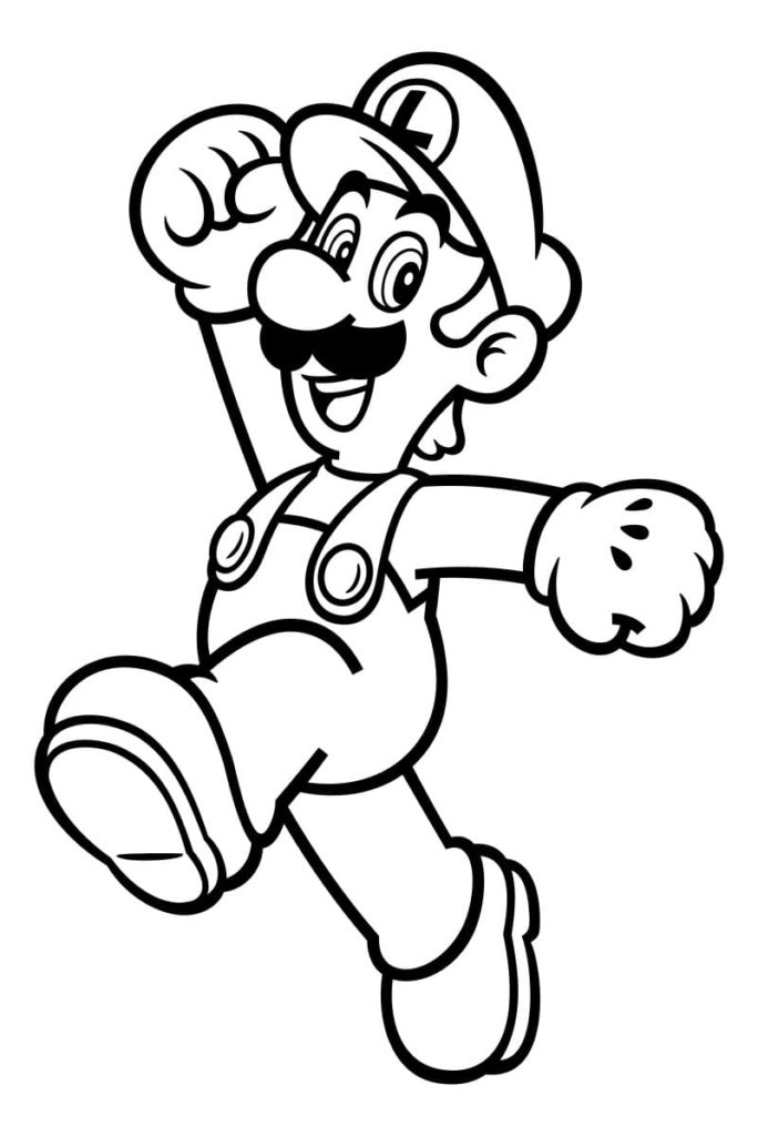 Desenho de Super Mario Bros para imprimir