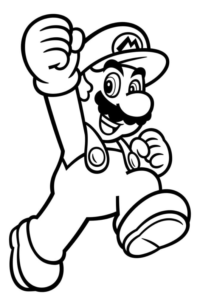 Desenho de Super Mario Bros para imprimir