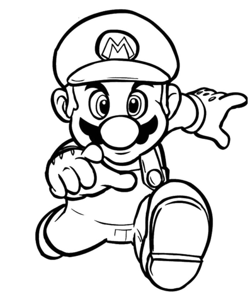 Desenho de Super Mario Bros para imprimir