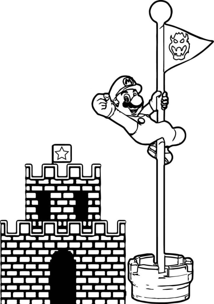 Desenho de Super Mario Bros para imprimir