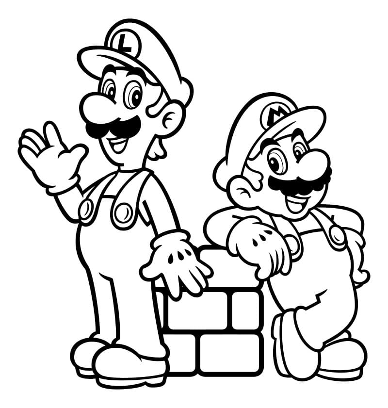 Desenho de Super Mario Bros para imprimir