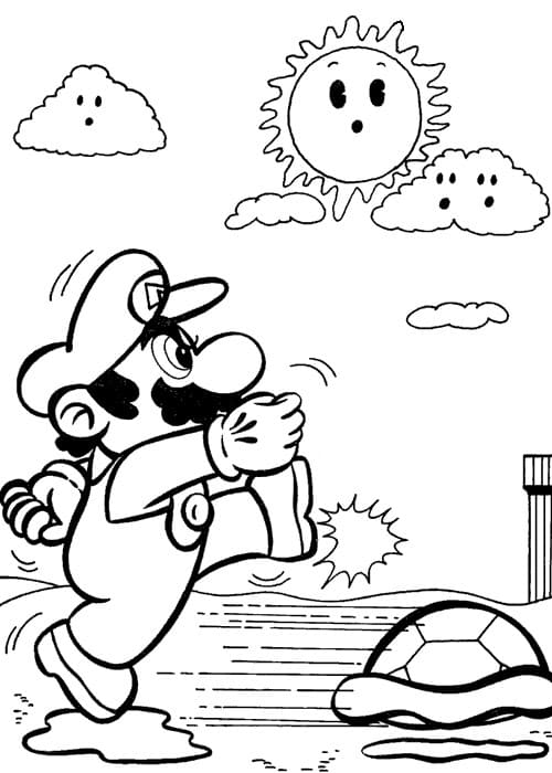 Desenho de Super Mario Bros para imprimir