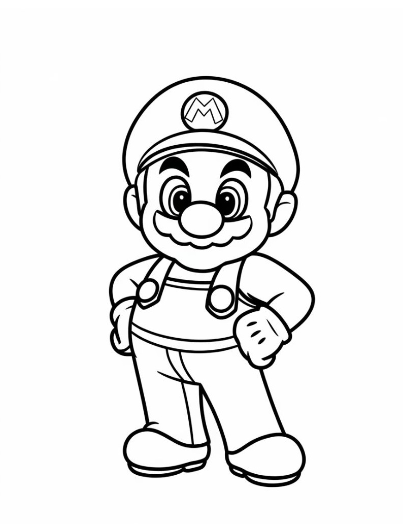 Desenho de Super Mario Bros para imprimir