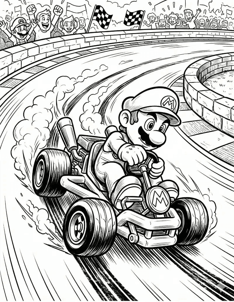 Desenho de Super Mario Bros para imprimir