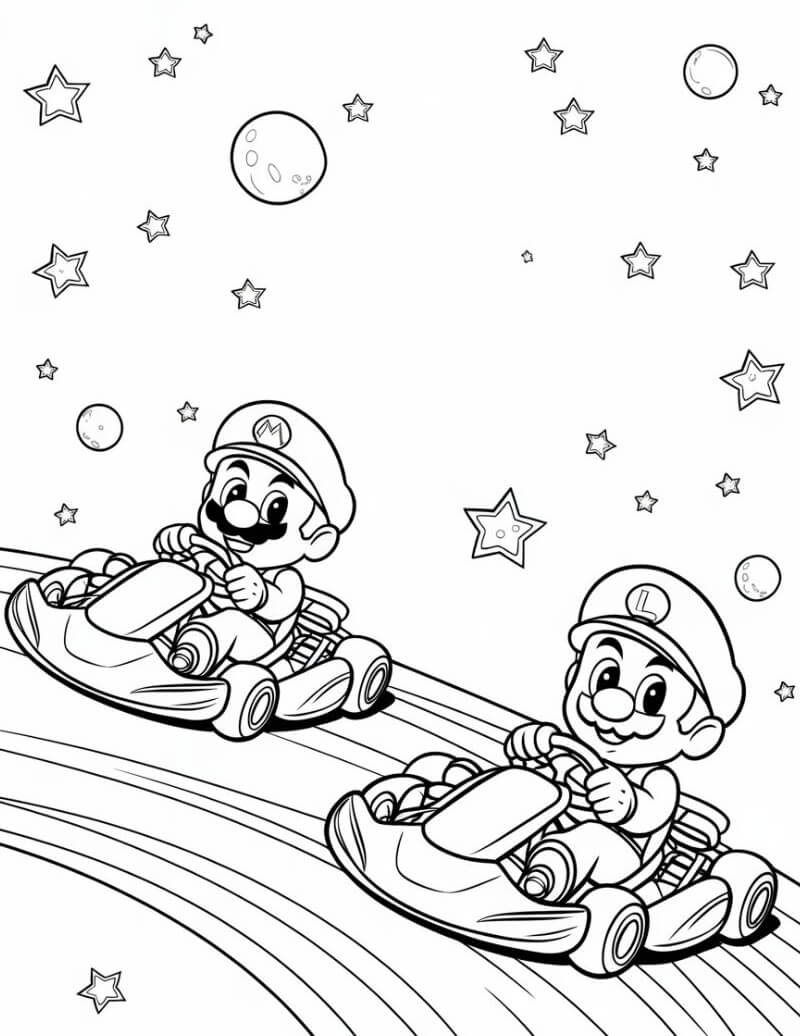 Desenho de Super Mario Bros para imprimir
