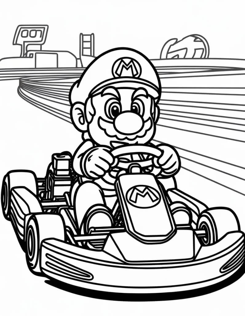 Desenho de Super Mario Bros para imprimir