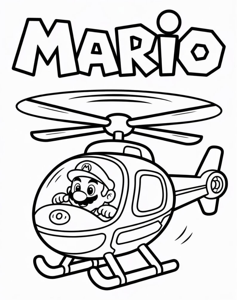 Desenho de Super Mario Bros para imprimir