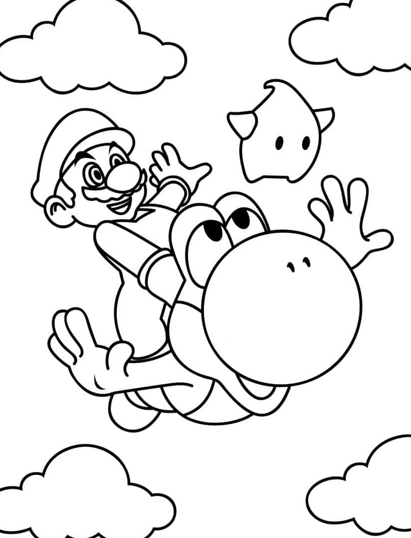 Desenho de Super Mario Bros para imprimir