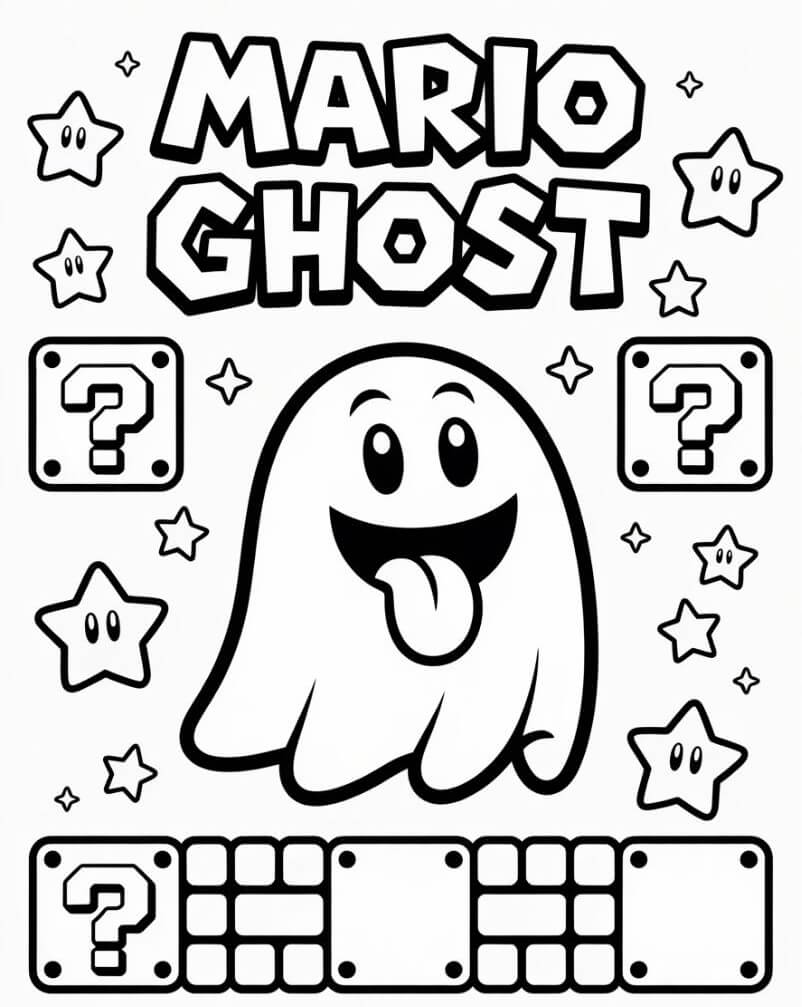 Desenho de Super Mario Bros para imprimir