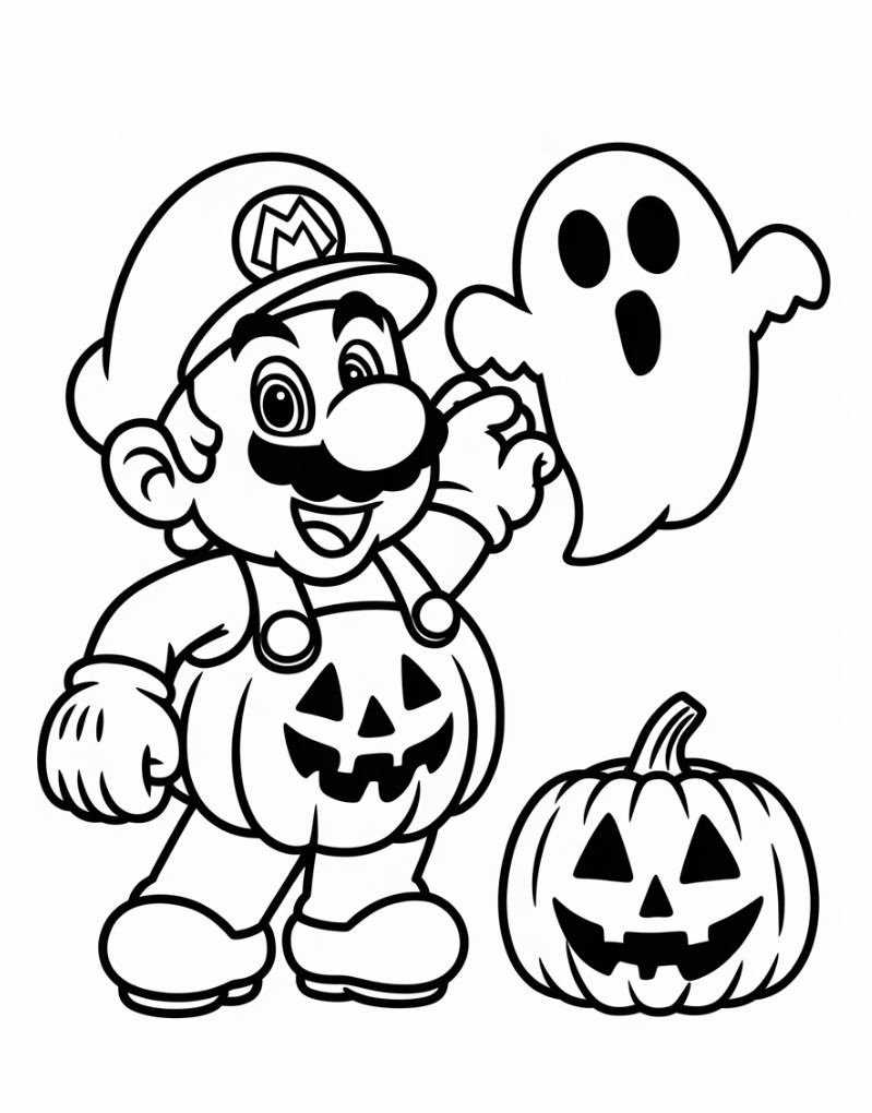 Desenho de Super Mario Bros para imprimir