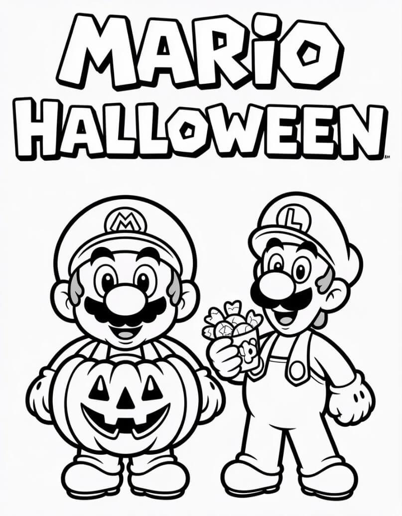 Desenho de Super Mario Bros para imprimir
