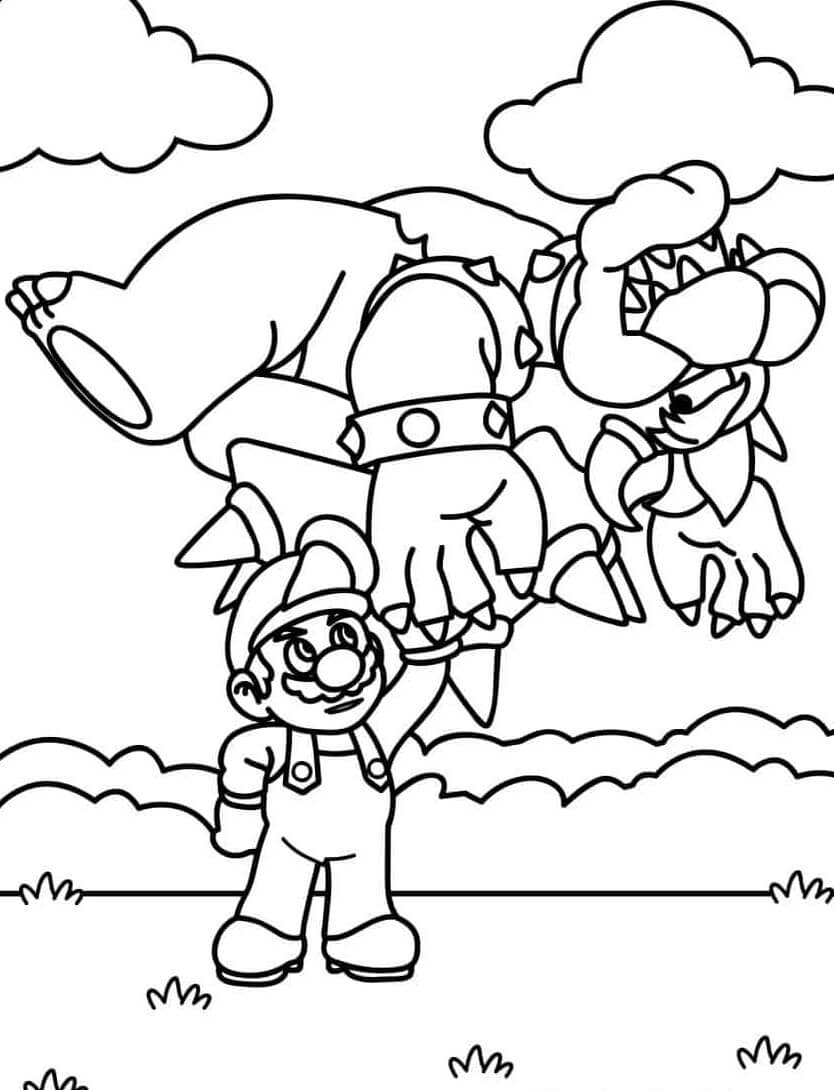 Desenho de Super Mario Bros para imprimir