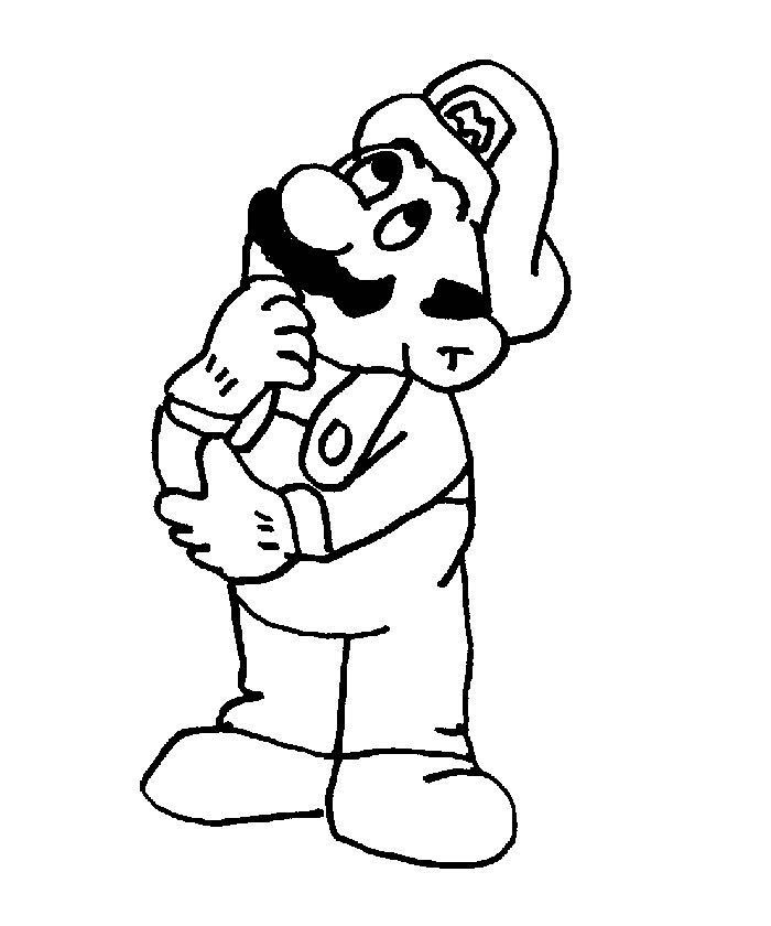 Desenho de Super Mario Bros para imprimir