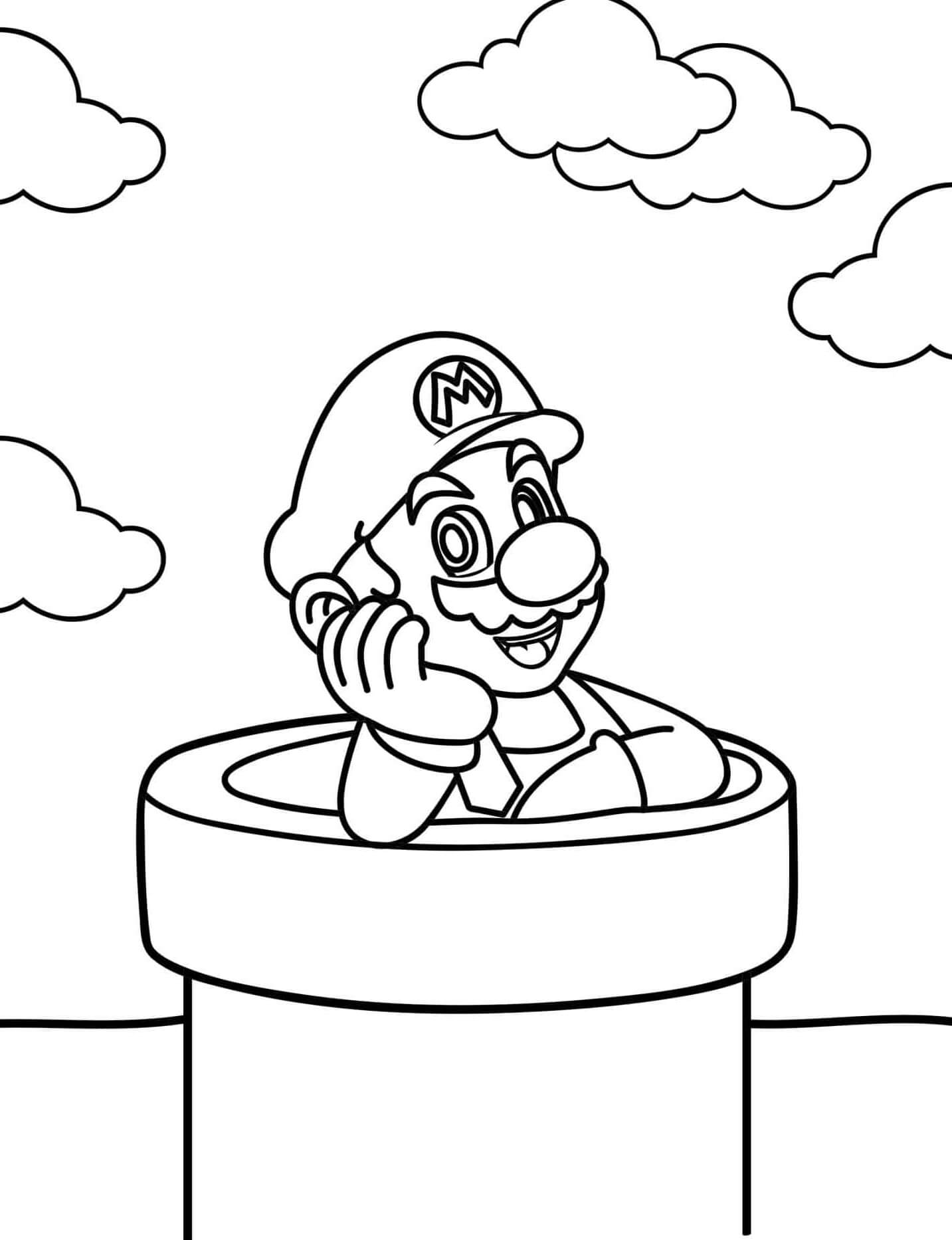 Desenho de Super Mario Bros para imprimir