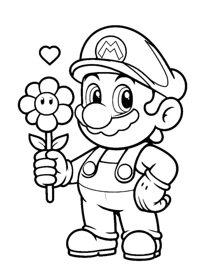 Desenho de Super Mario Bros para imprimir