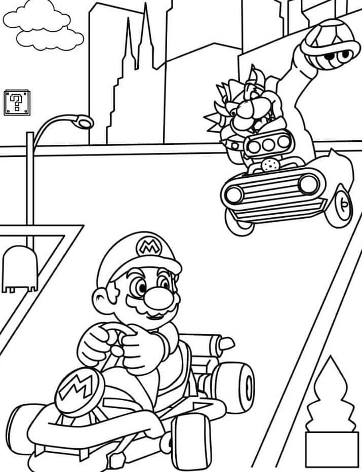 Desenho de Super Mario Bros para imprimir