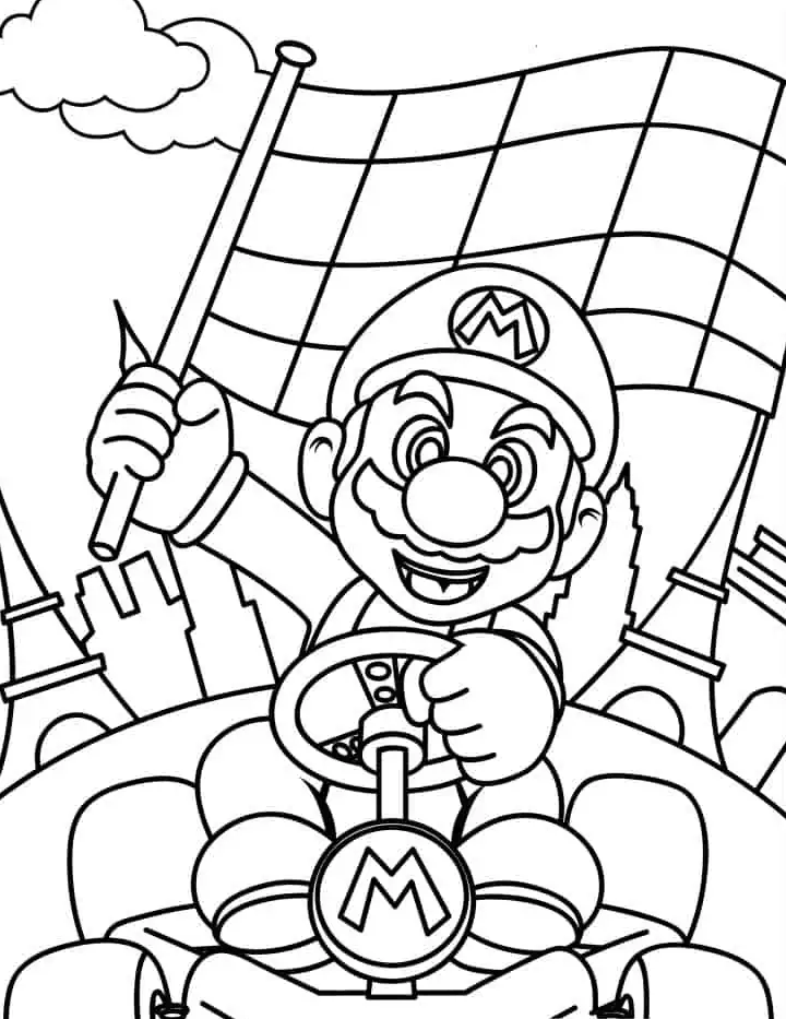 Desenho de Super Mario Bros para imprimir