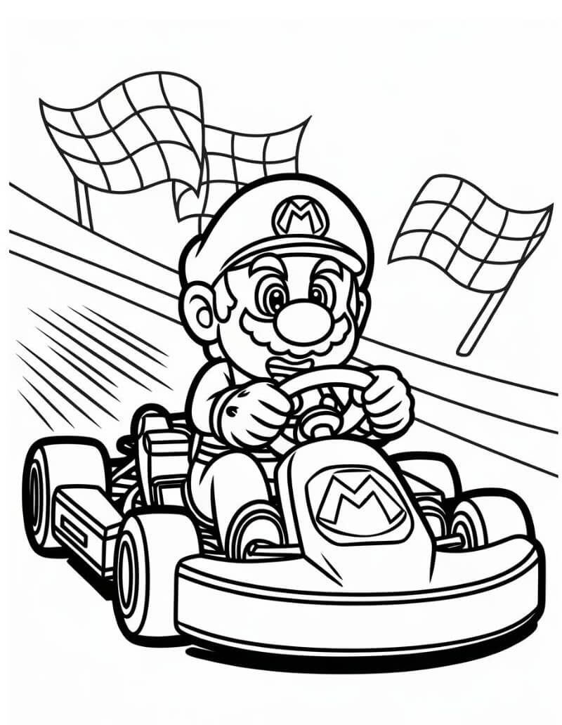 Desenho de Super Mario Bros para imprimir