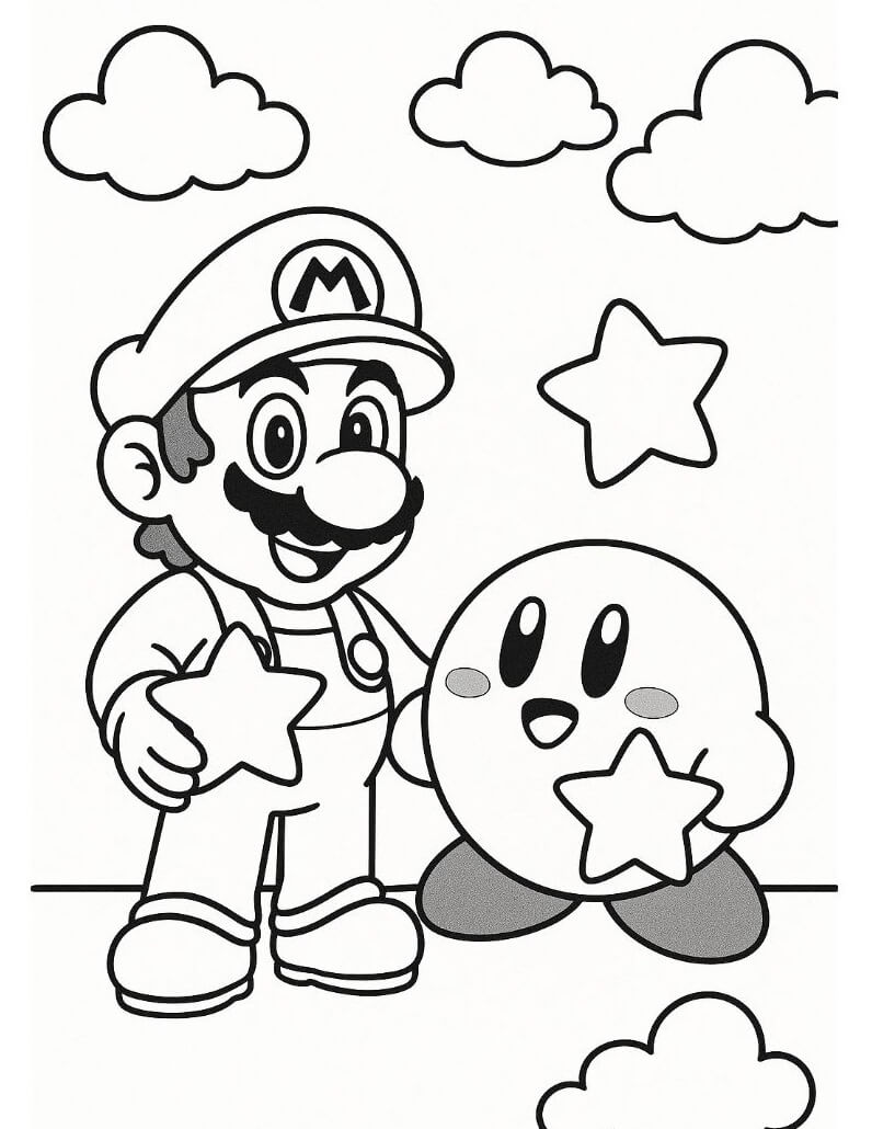 Desenho de Super Mario Bros para imprimir