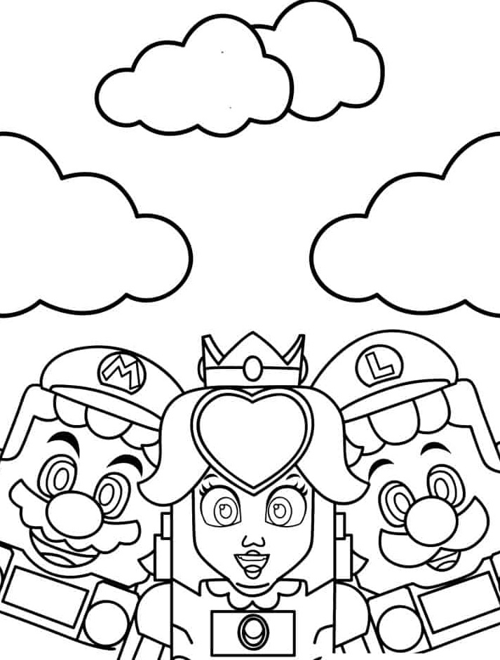 Desenho de Super Mario Bros para imprimir