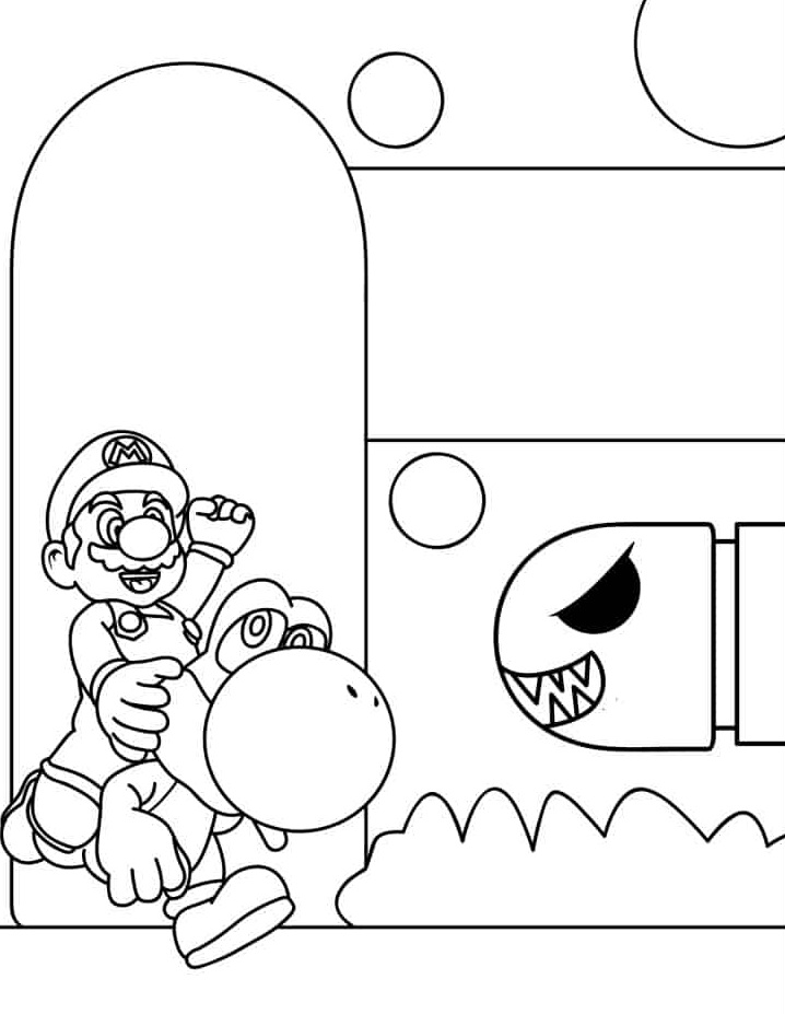 Desenho de Super Mario Bros para imprimir