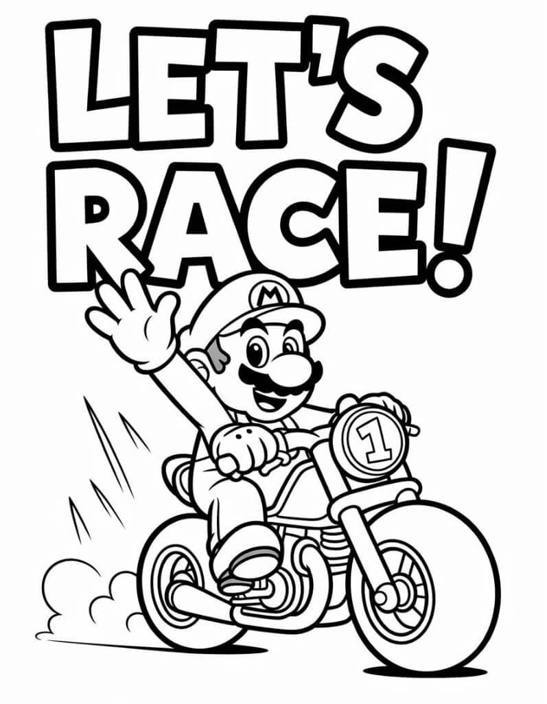 Desenho de Super Mario Bros para imprimir