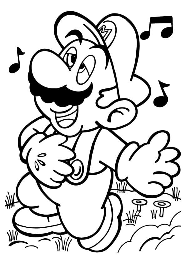 Desenho de Super Mario Bros para imprimir