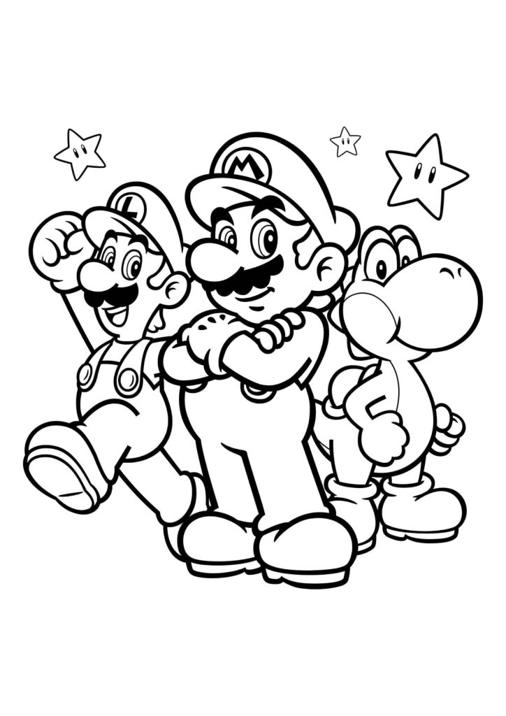Desenho de Super Mario Bros para imprimir
