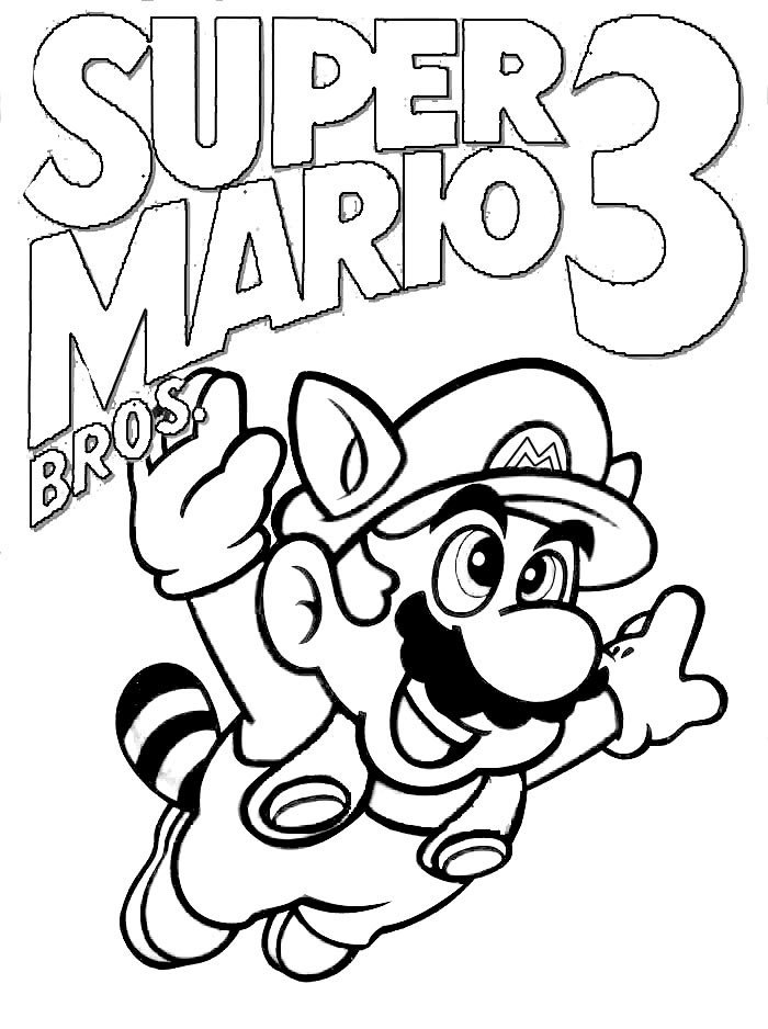 Desenho de Super Mario Bros para imprimir