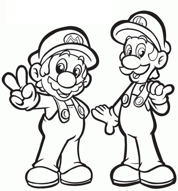 Desenho de Super Mario Bros para imprimir