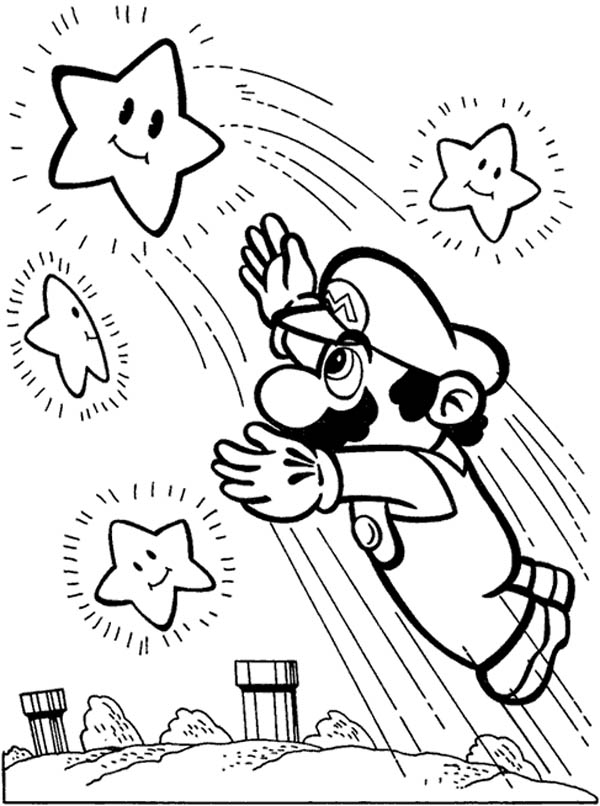 Desenho de Super Mario Bros para imprimir