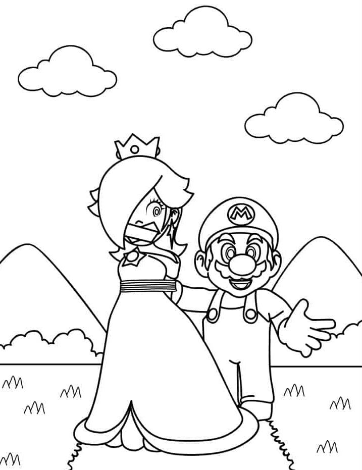 Desenho de Super Mario Bros para imprimir