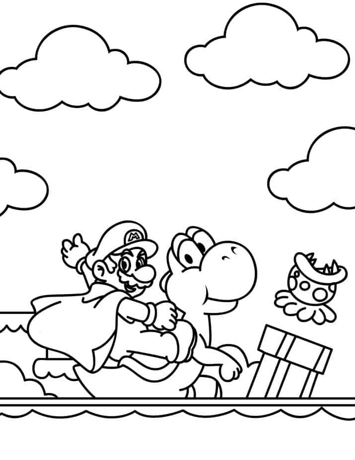 Desenho de Super Mario Bros para imprimir