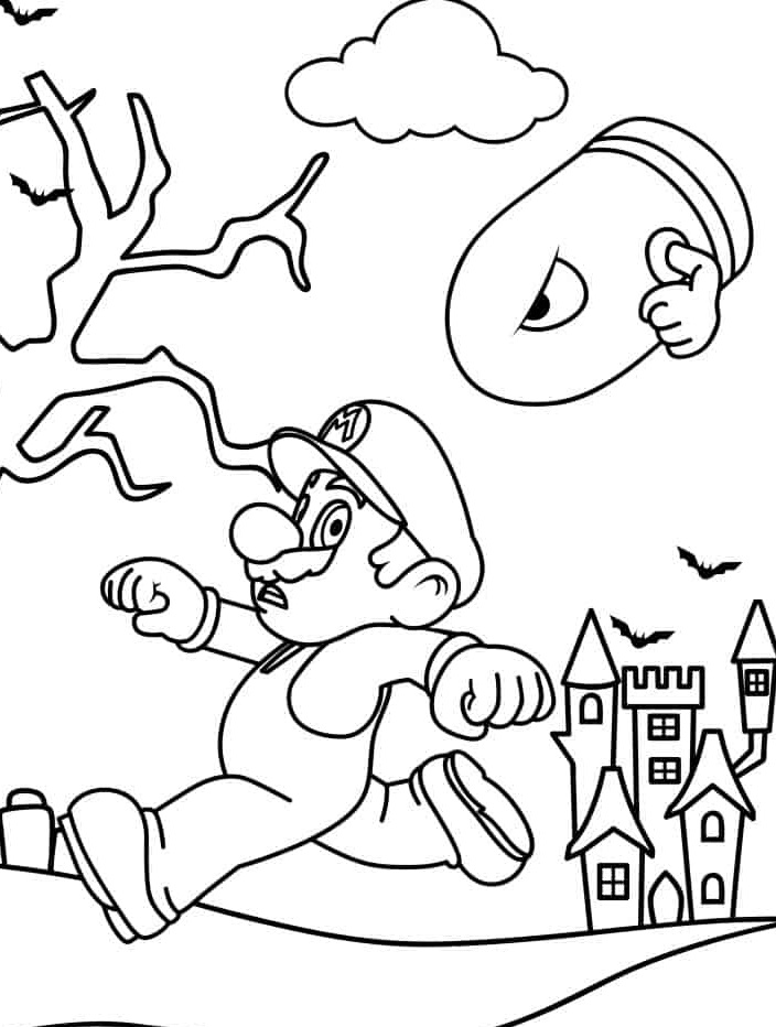 Desenho de Super Mario Bros para imprimir