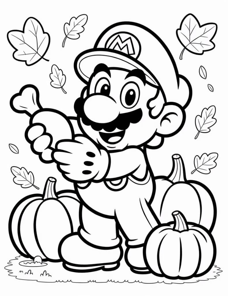 Desenho de Super Mario Bros para imprimir
