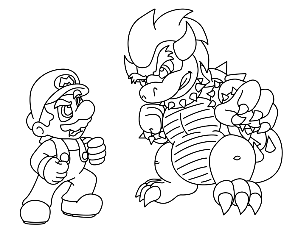 Desenho de Super Mario Bros para imprimir