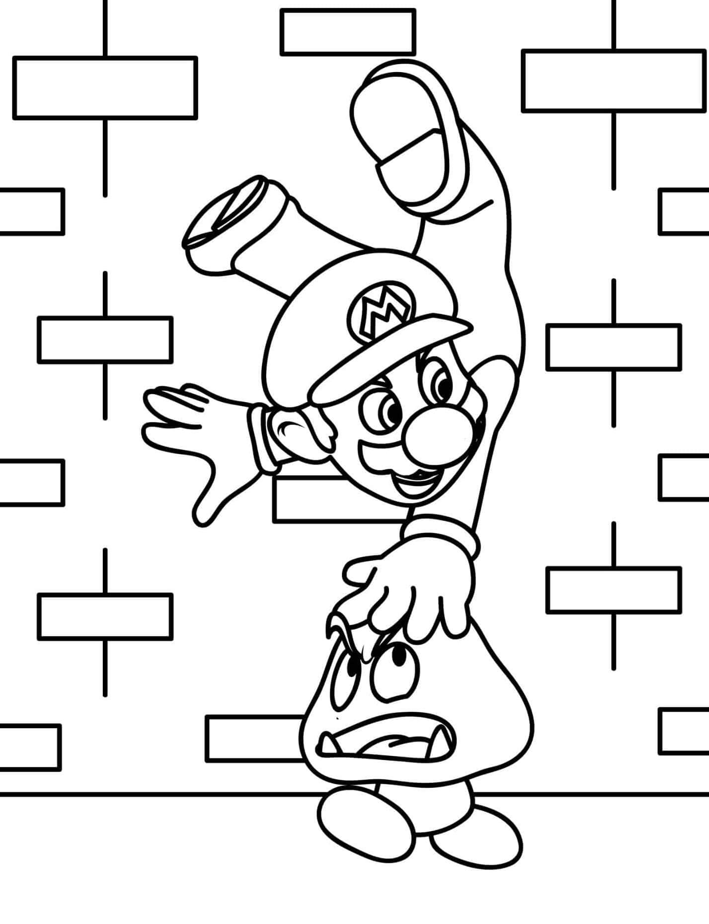 Desenho de Super Mario Bros para imprimir