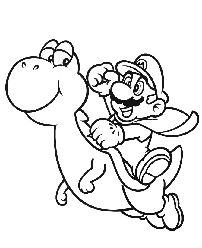 Desenho de Super Mario Bros para imprimir