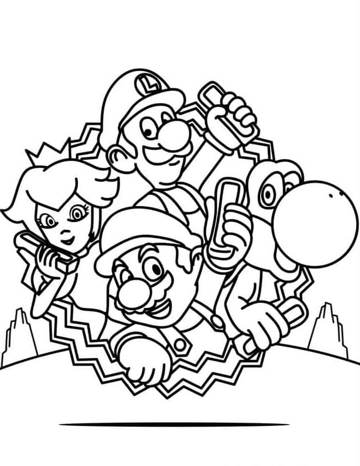 Desenho de Super Mario Bros para imprimir