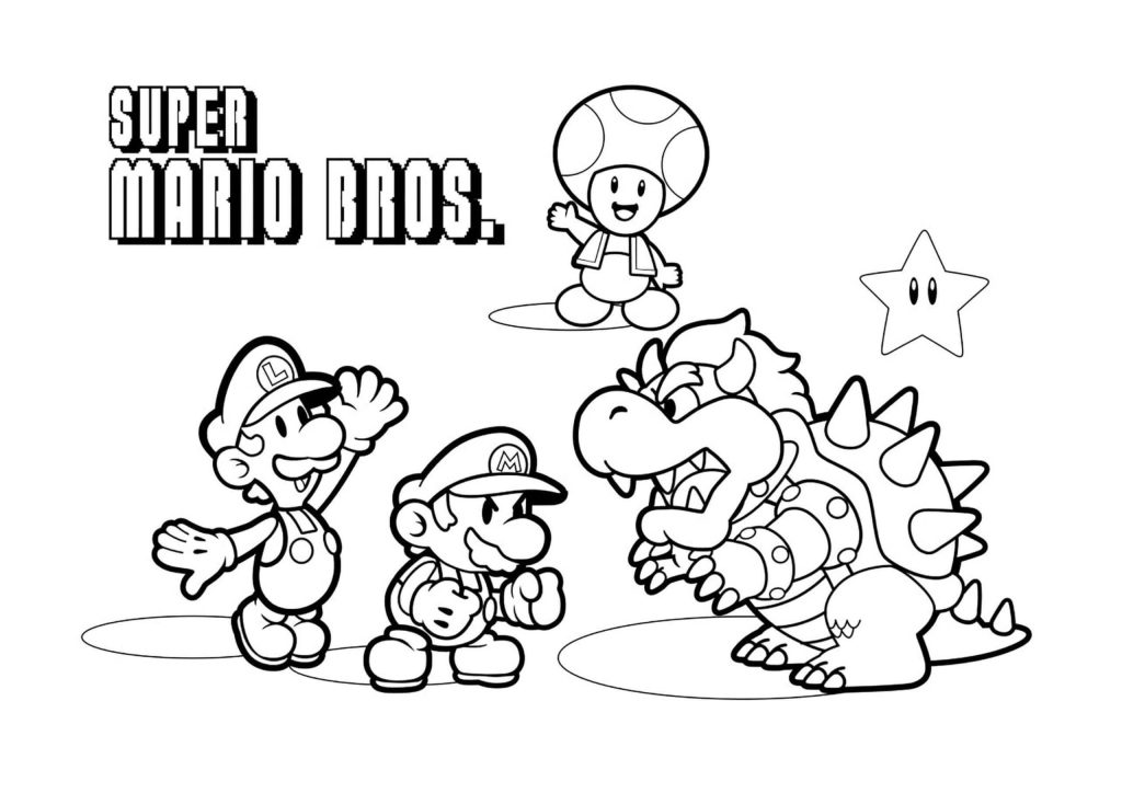Desenho de Super Mario Bros para imprimir